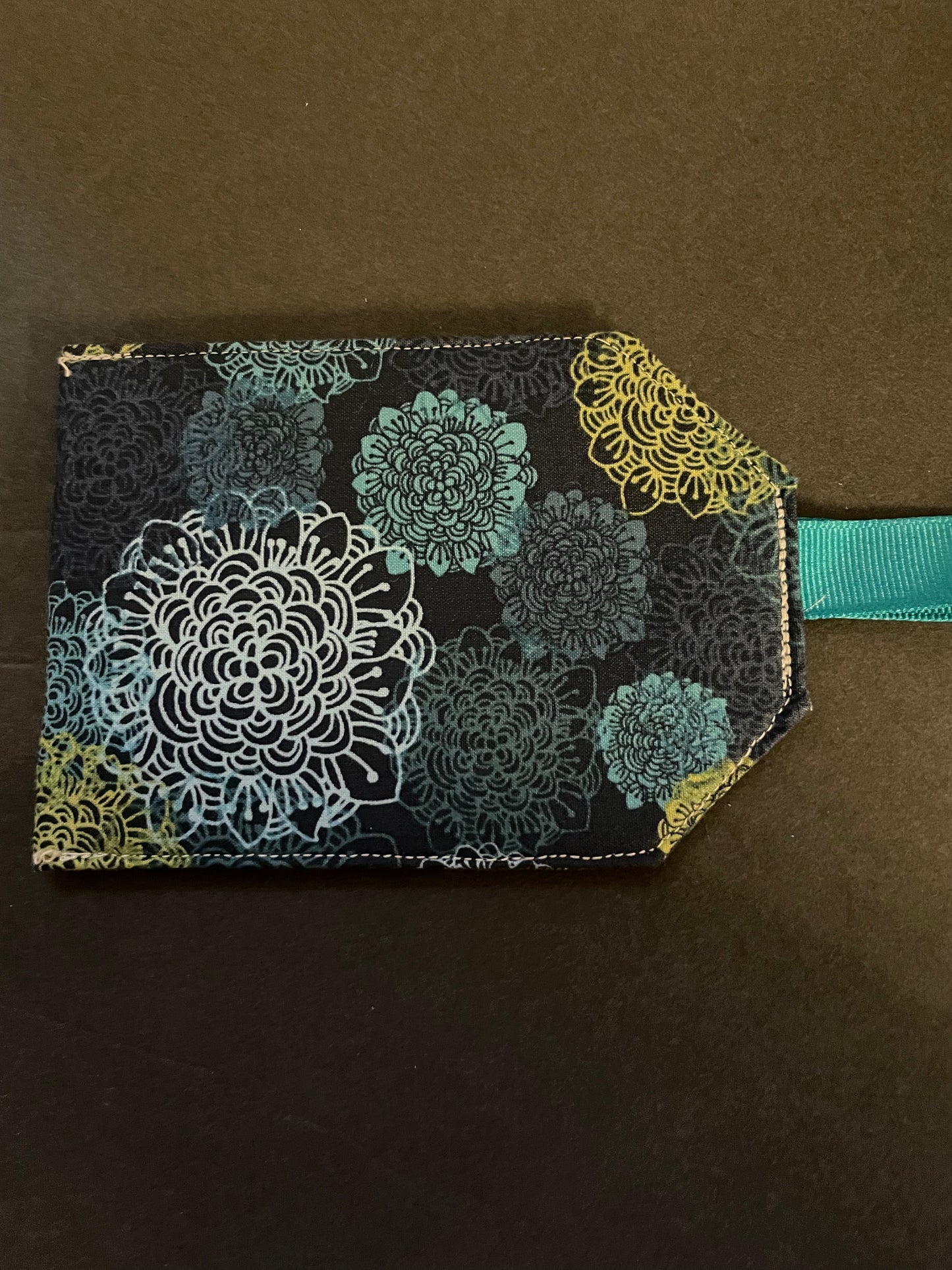 Blue Floral Luggage Tag - 2