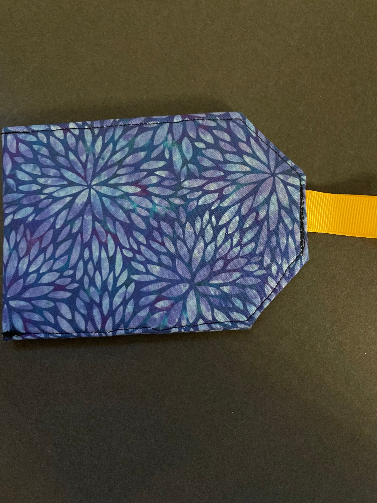 Blue Floral Luggage Tag 3