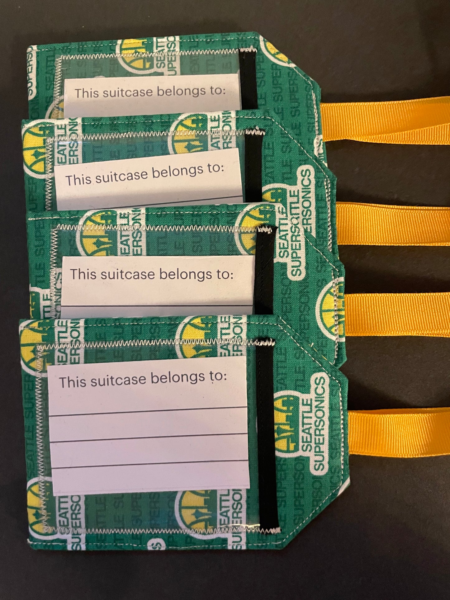 Seattle SuperSonics Luggage Tag - yellow