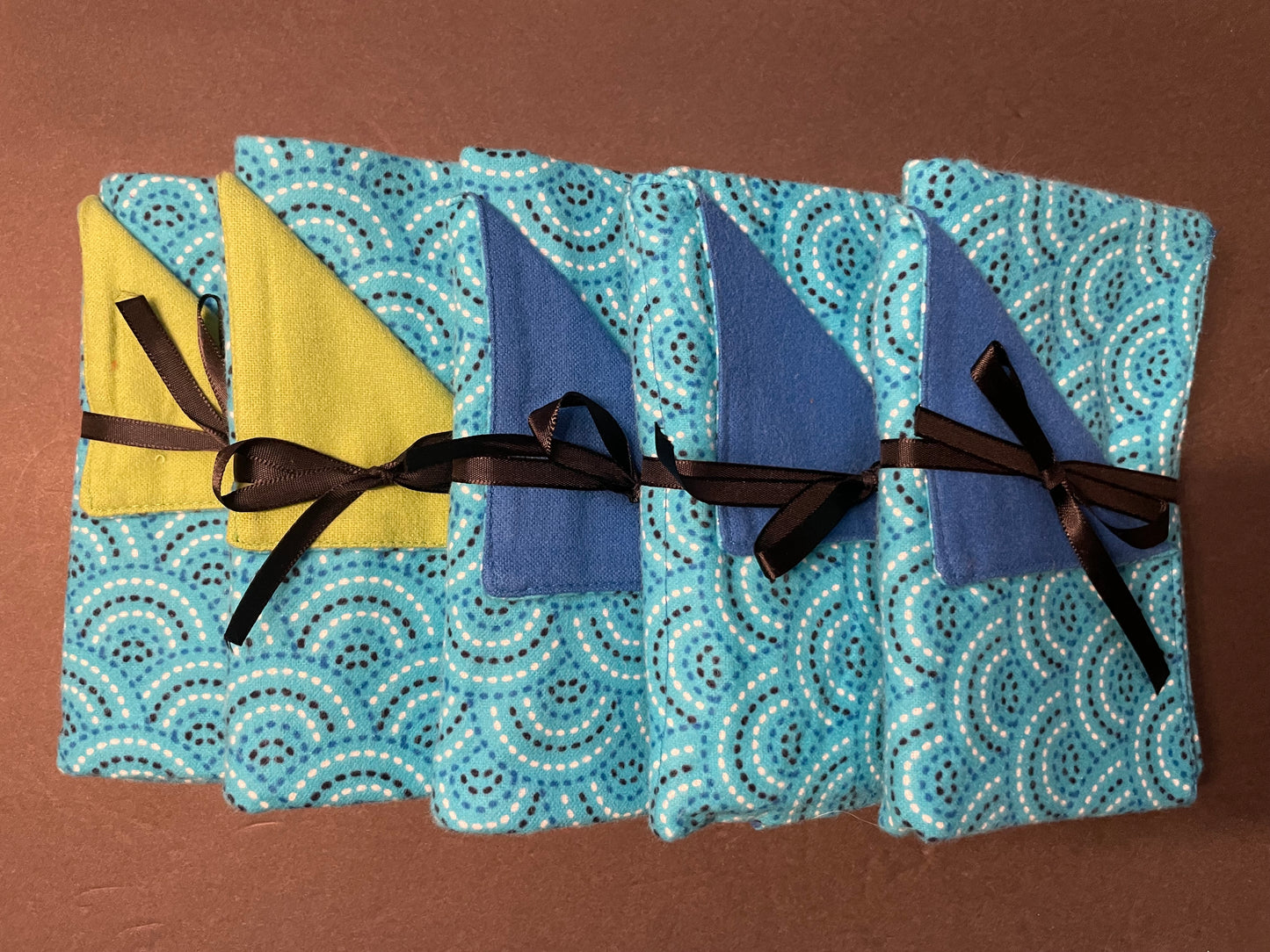 Blue Dotted Swirl Baby Burp Rag