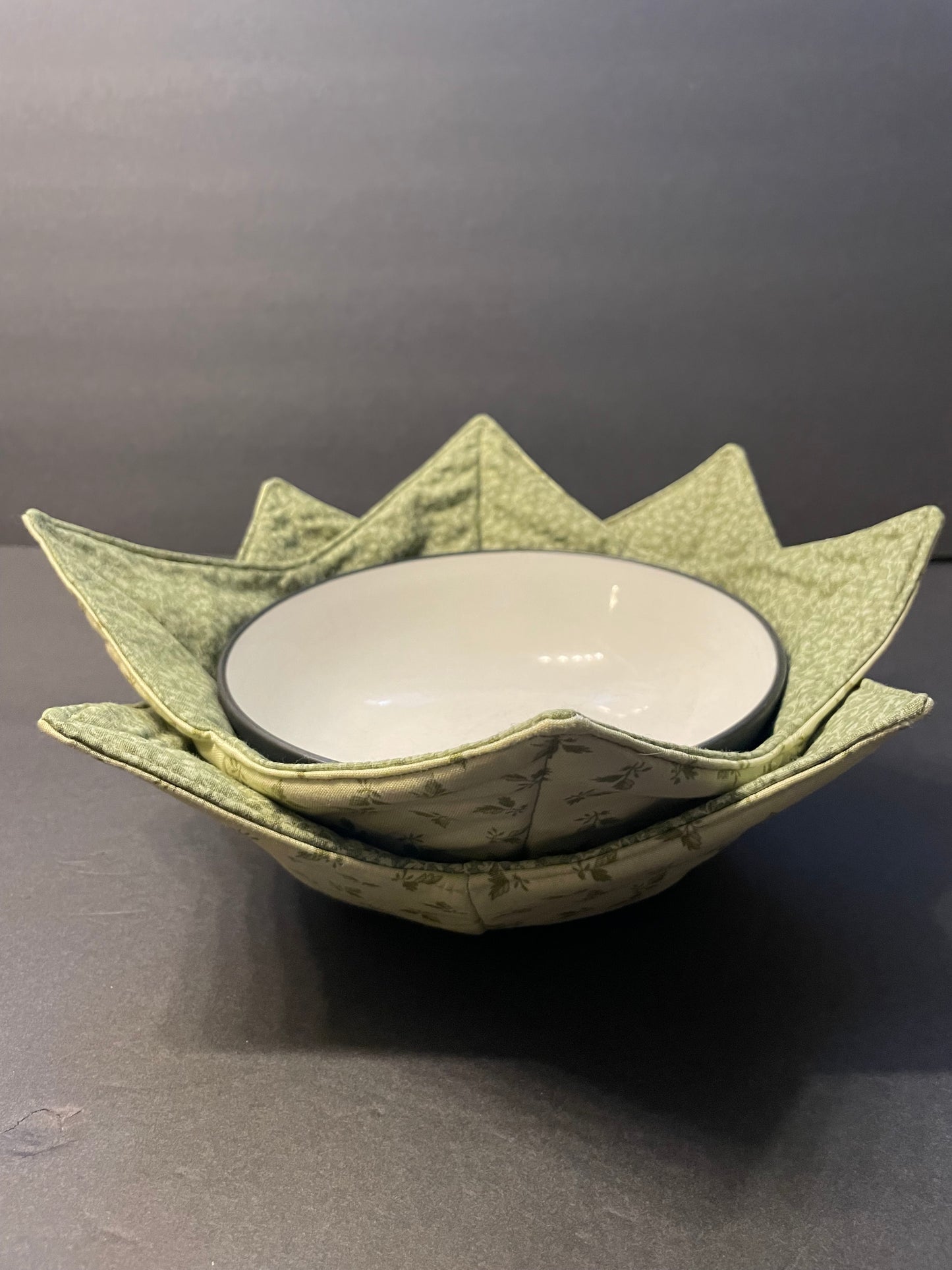 Sage Green Floral Bowl Cozy