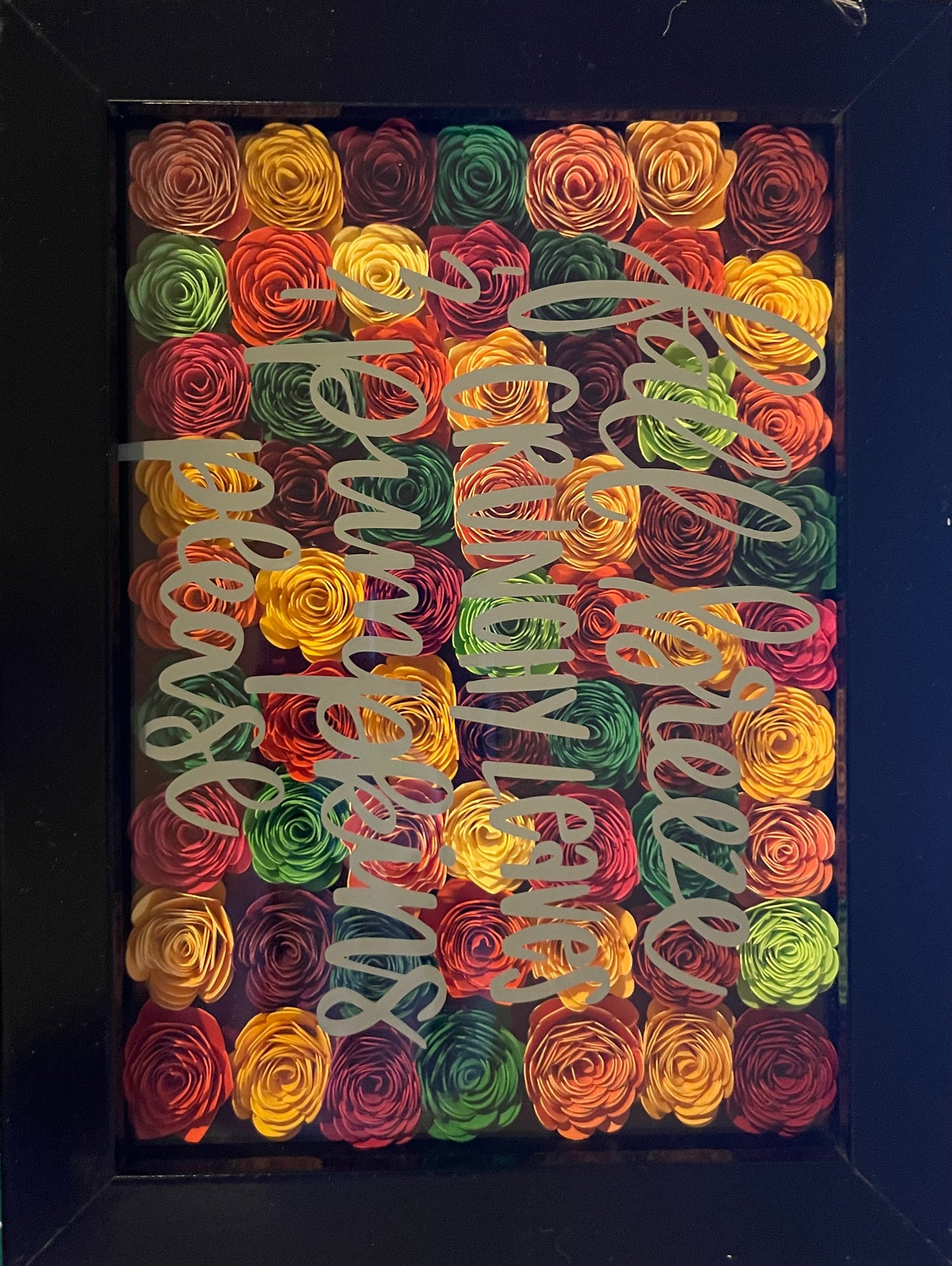 Fall Flower Shadow Box
