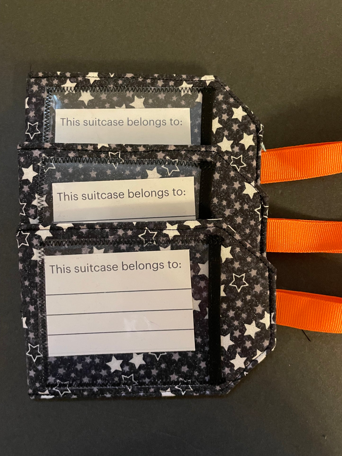 Black Starry Luggage Tag