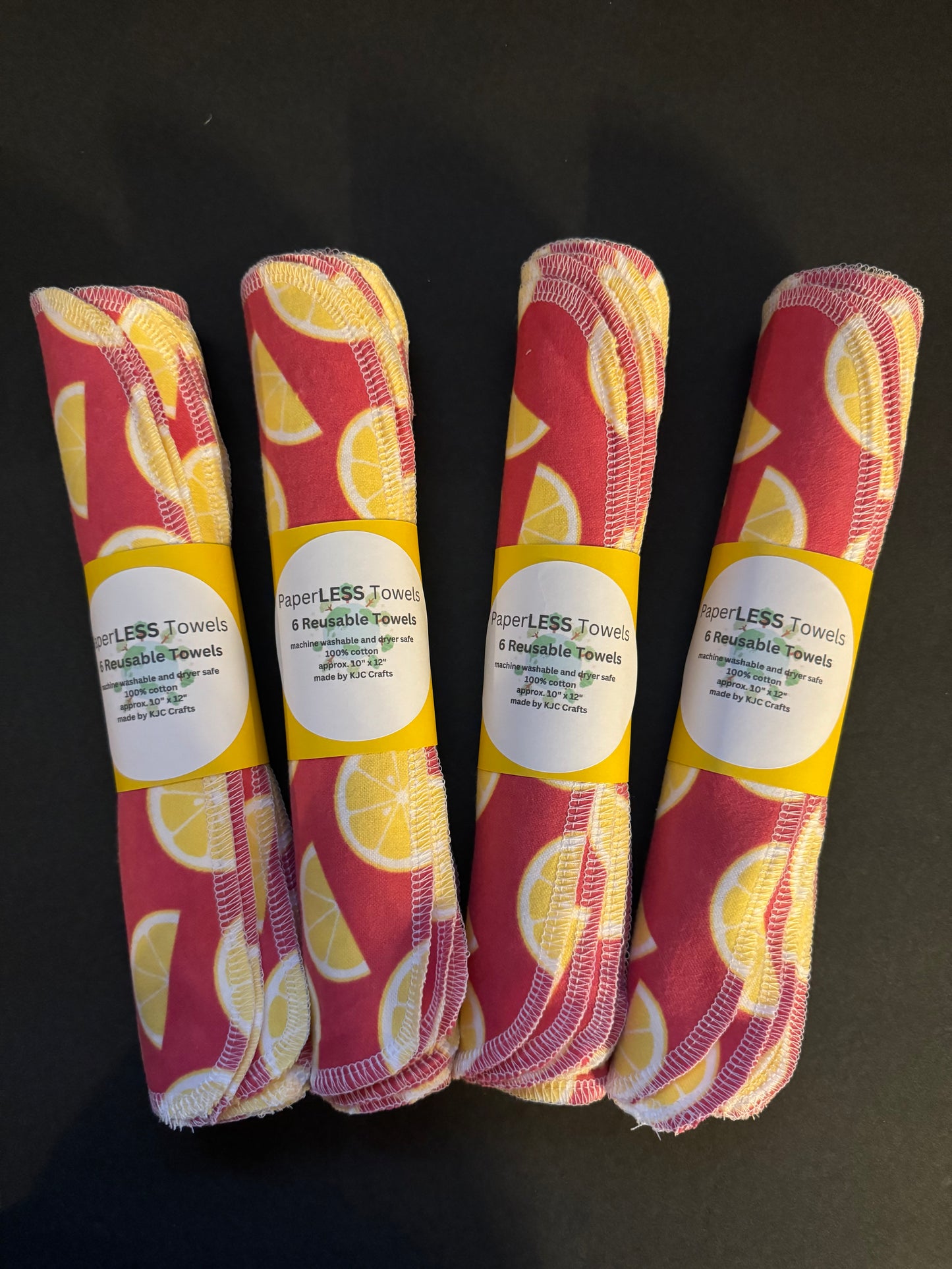 Pink lemon reusable towels