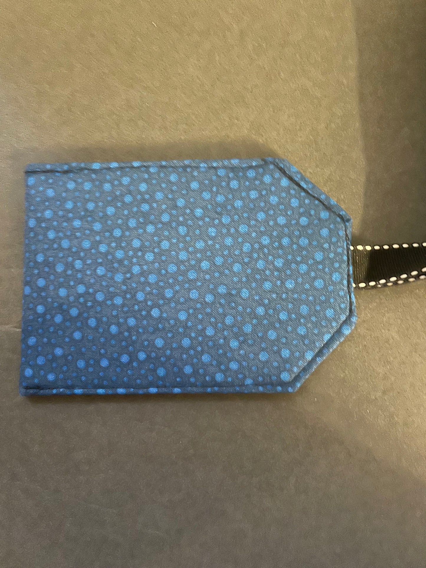Blue Polka Dot Luggage Tag