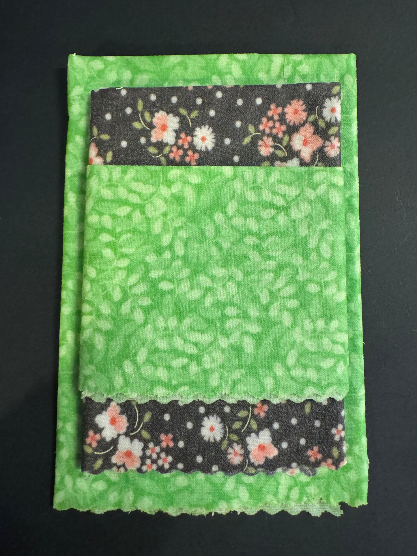 Beeswax Wraps - Green and Floral - Set of 3
