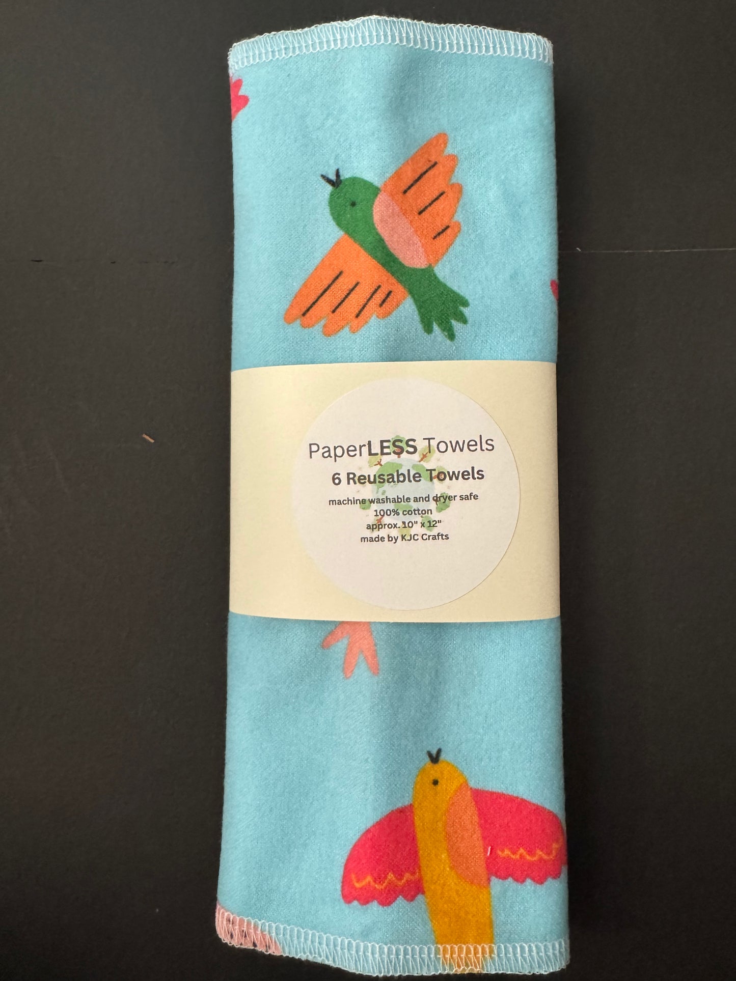 Birds - Blue - Reusable Towels