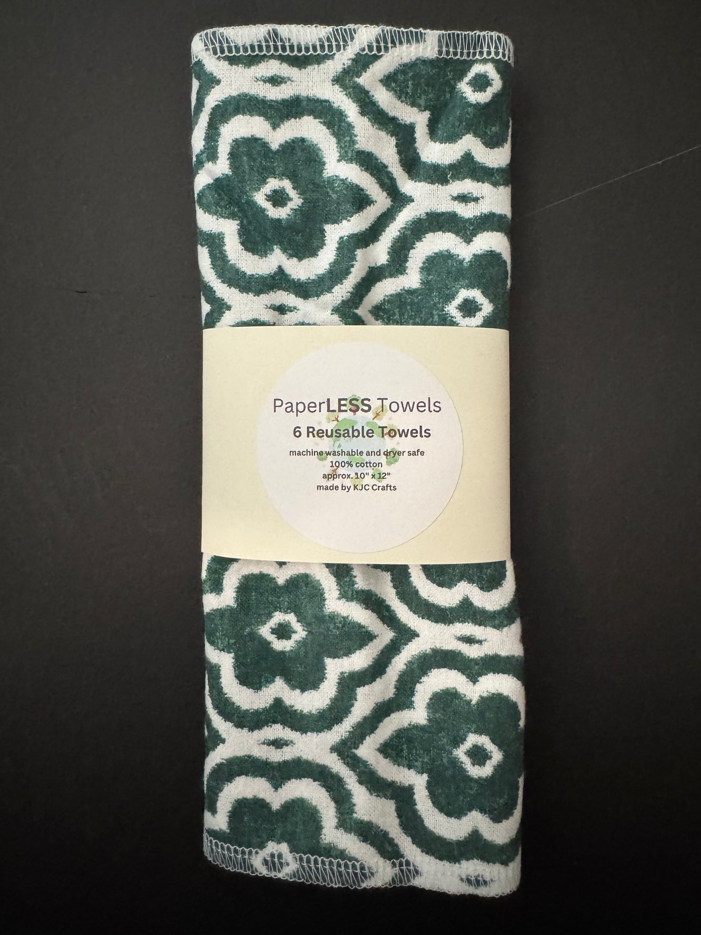 Geometric Green - Reusable Towels