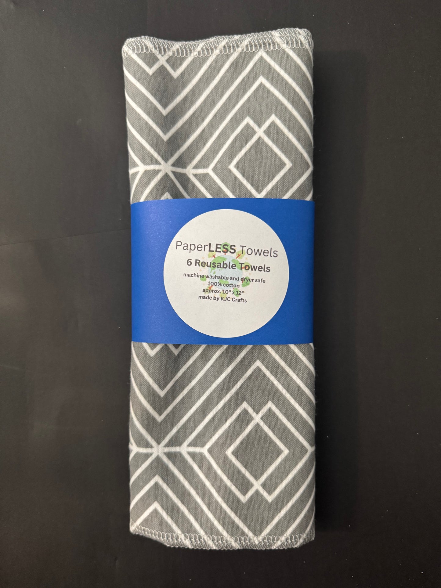 Grey Geometric - Reusable Towels