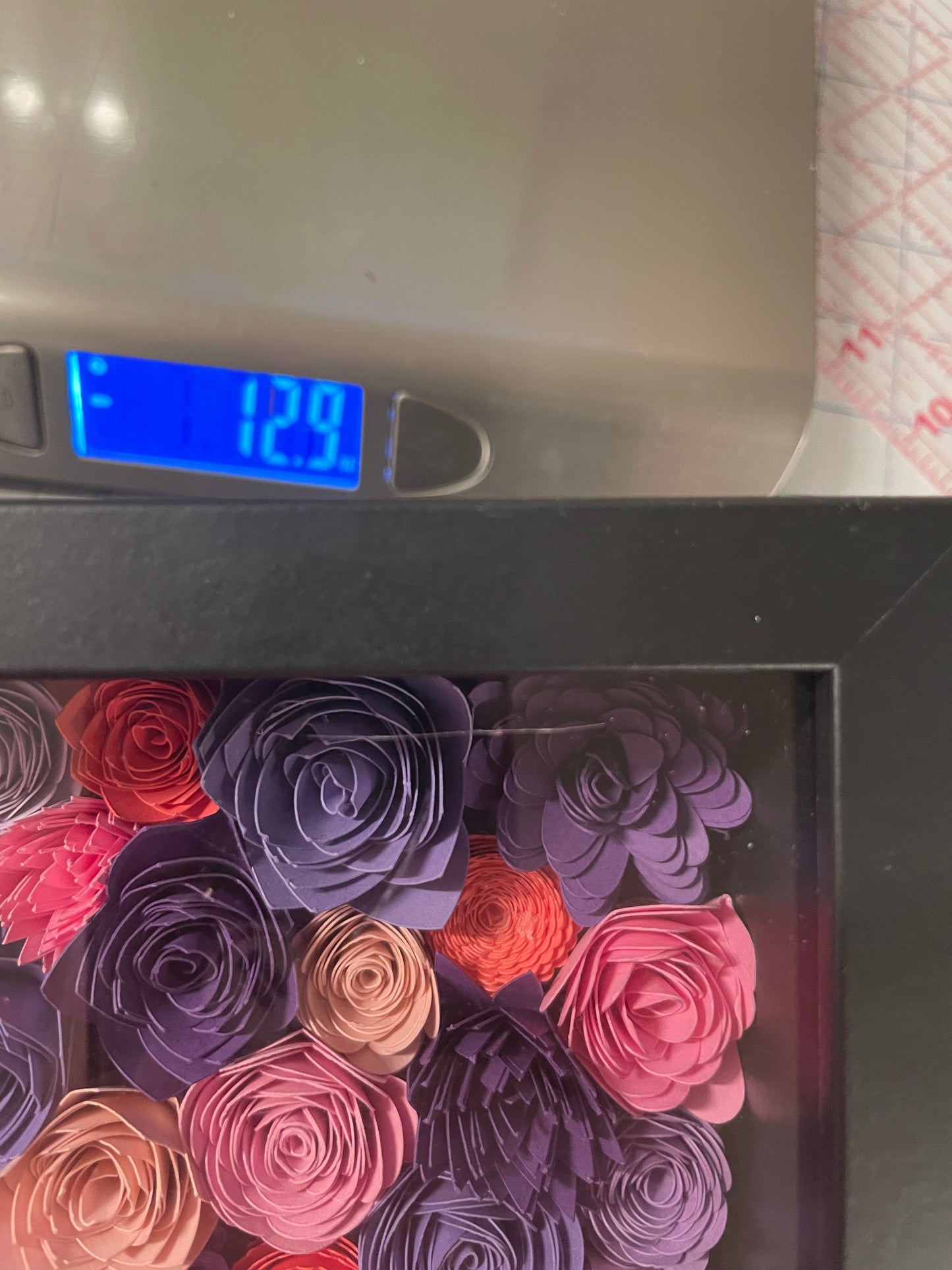 Pink and purple shadow box