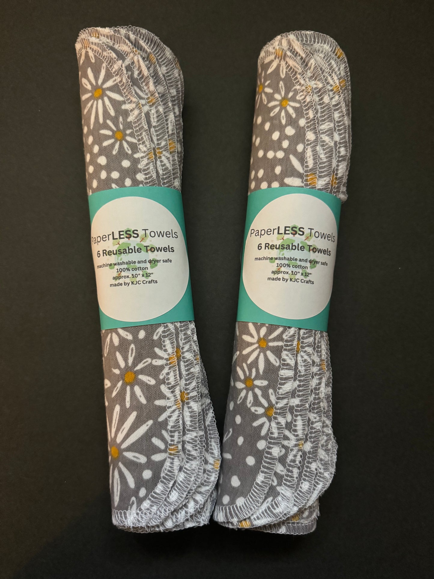 Grey Daisy Reusable Towel