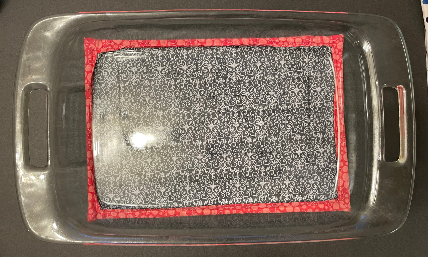 Grey and Melon Casserole Trivet