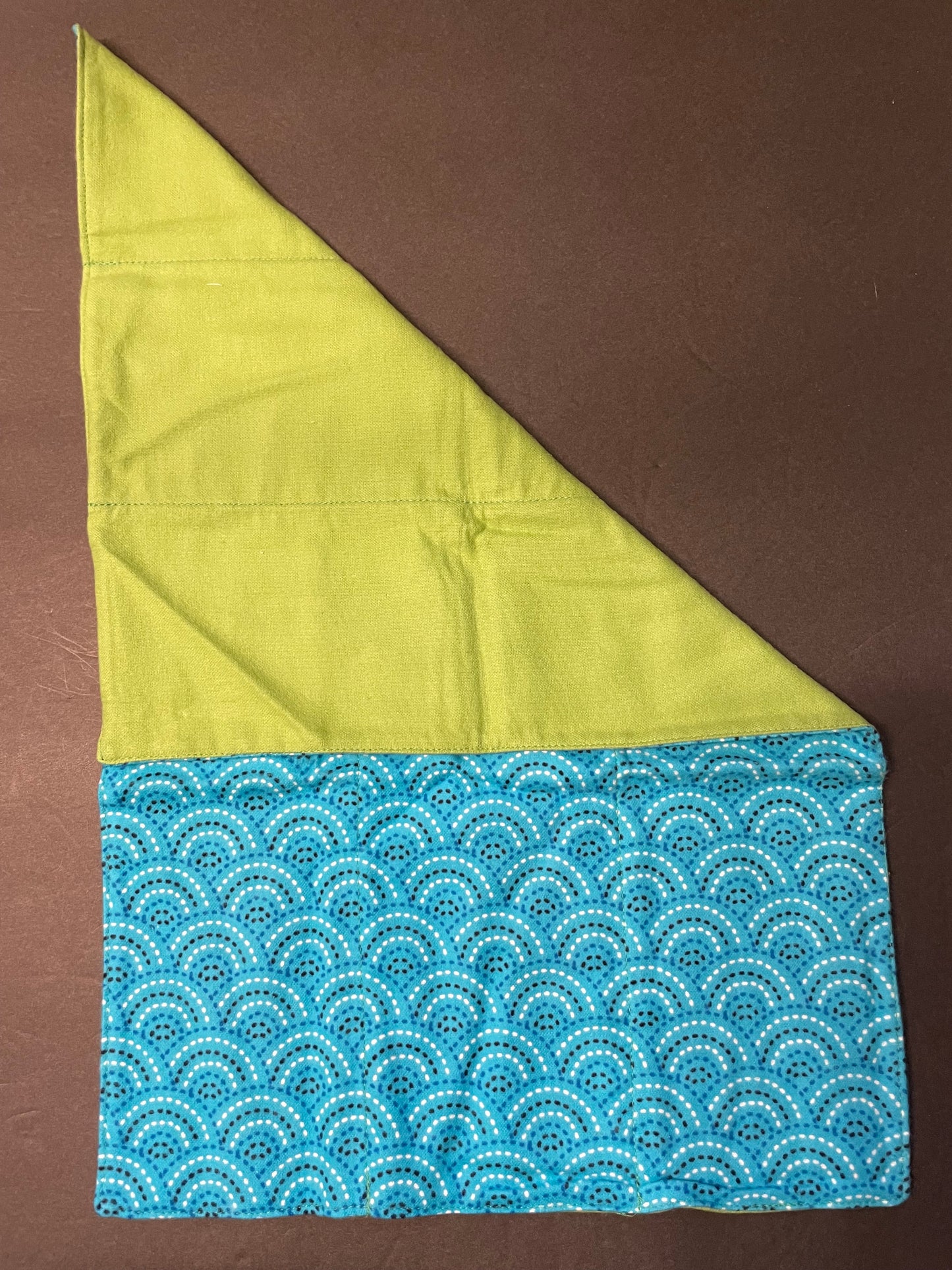 Blue Dotted Swirl Baby Burp Rag