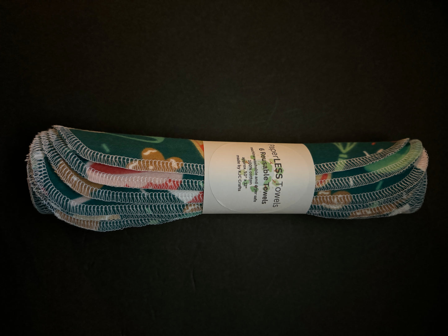 Aqua Christmas Baking Reusable Towel