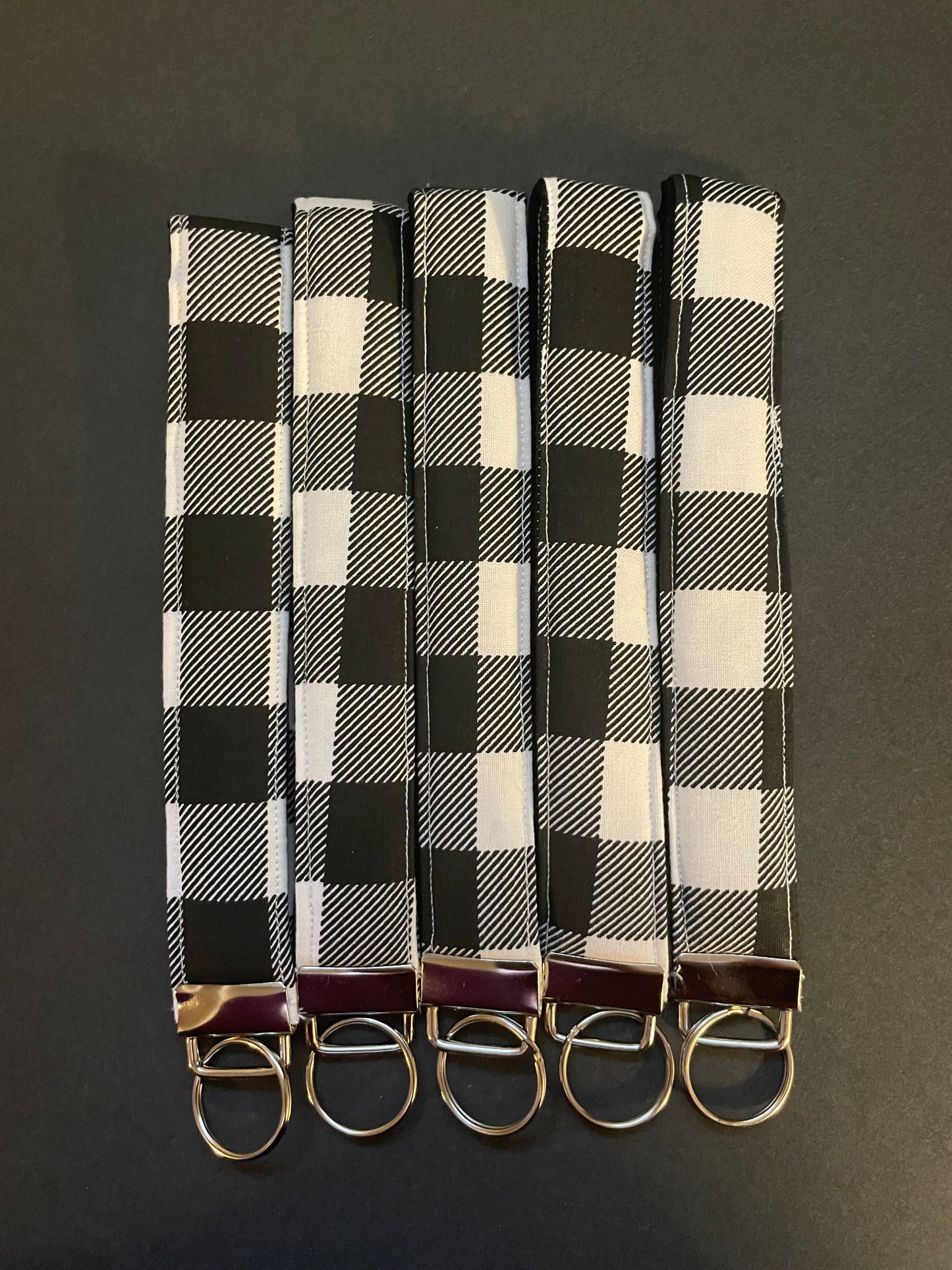 Black Buffalo Plaid Wristlet