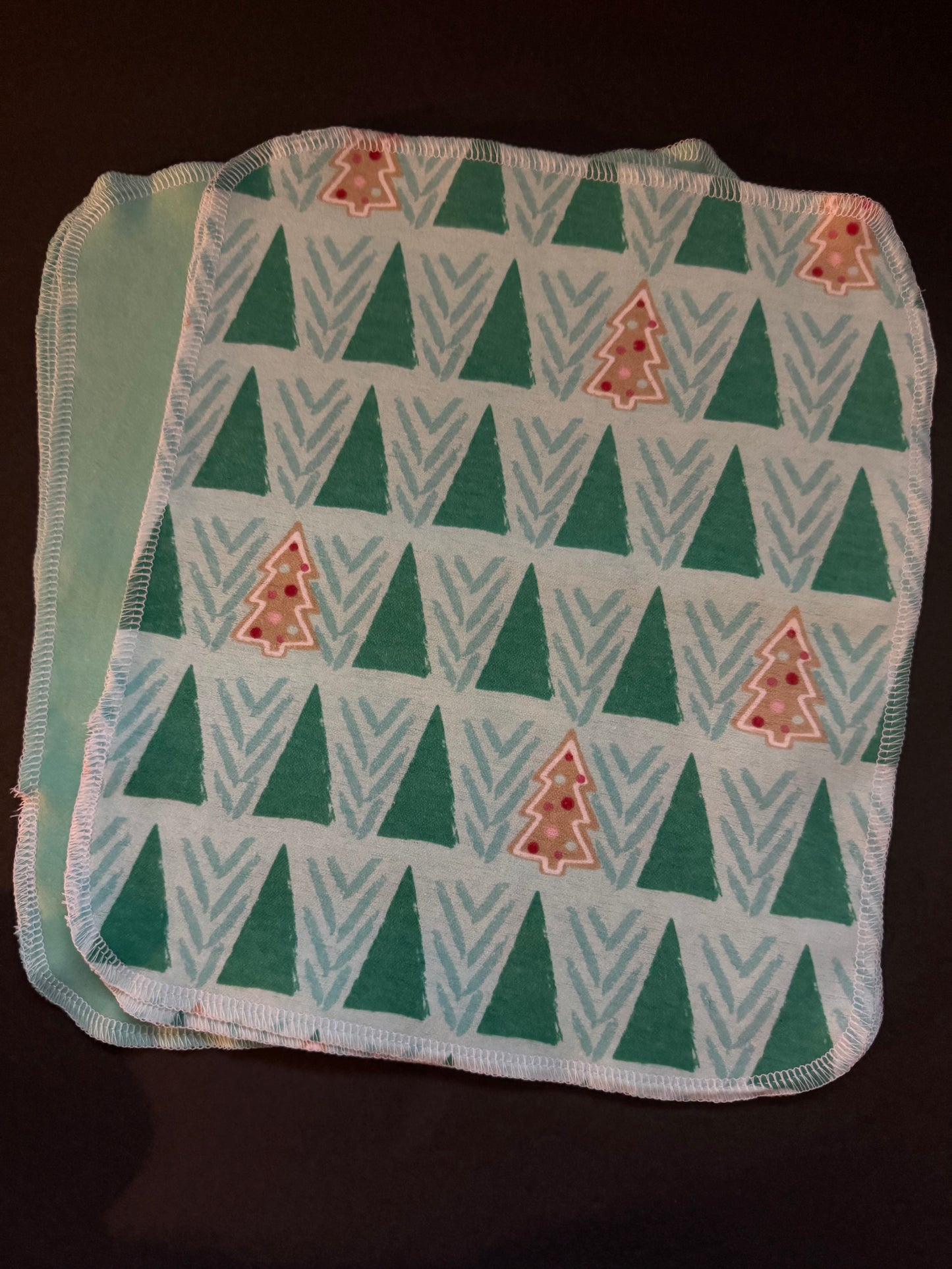 Teal Christmas Tree Reusable Towel