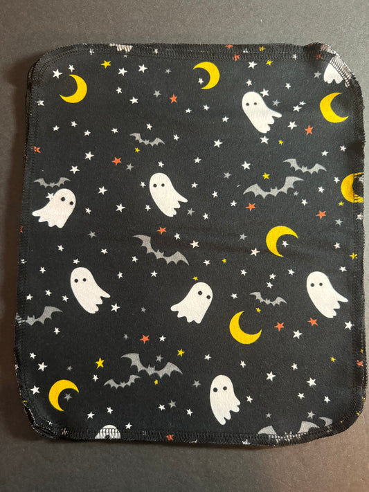 Halloween Reusable Towel - black with ghosts and bats
