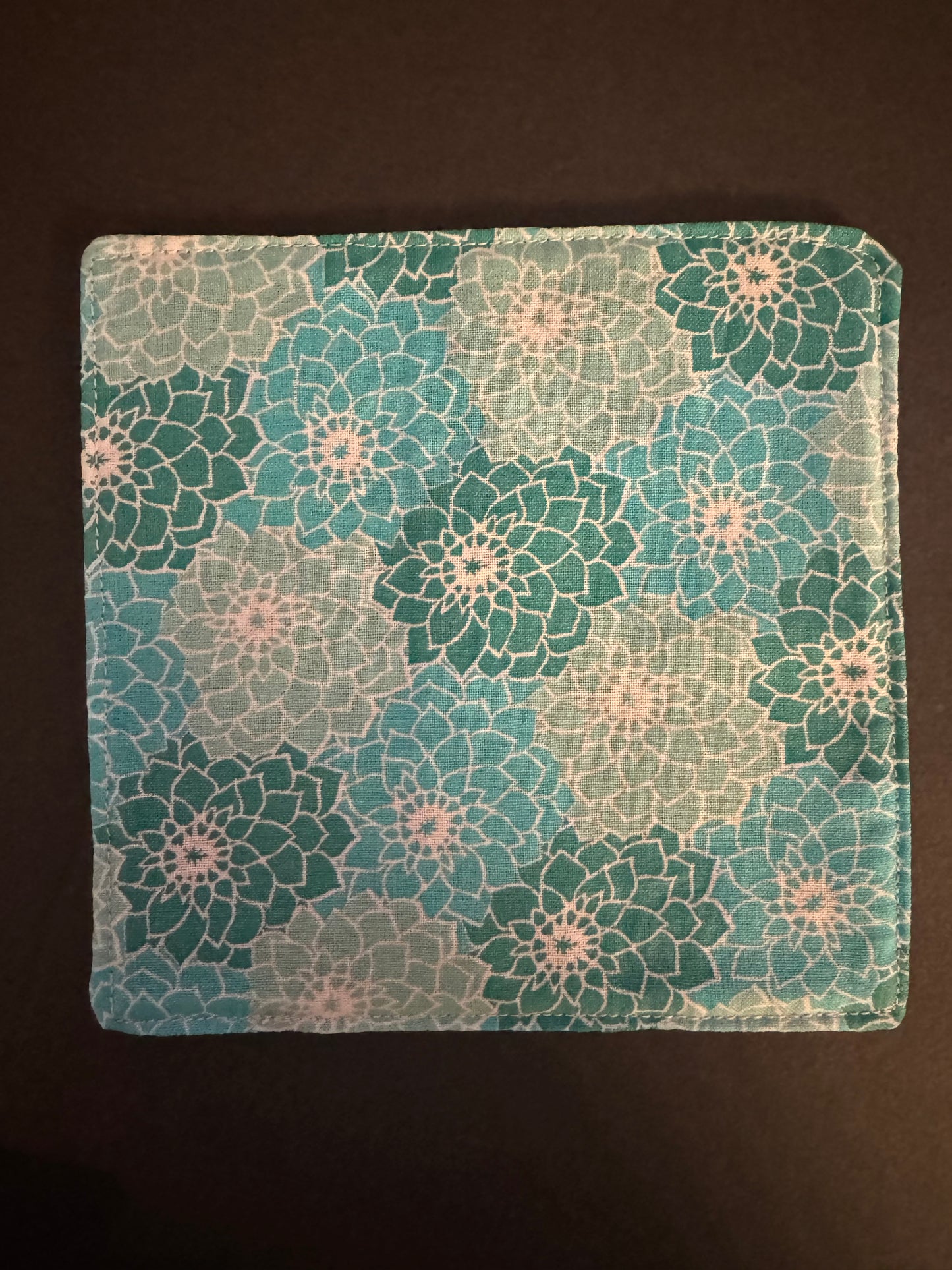 Blue and Aqua Floral Jar Opener
