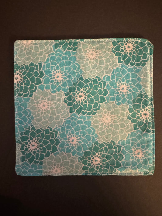 Blue and Aqua Floral Jar Opener