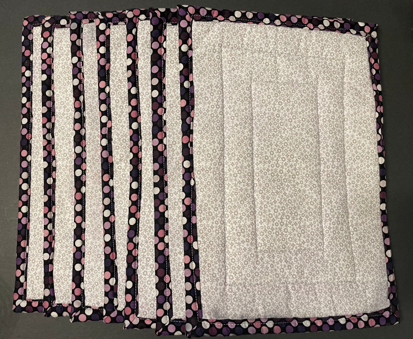 Grey and Purple Polka Dot Casserole Trivet