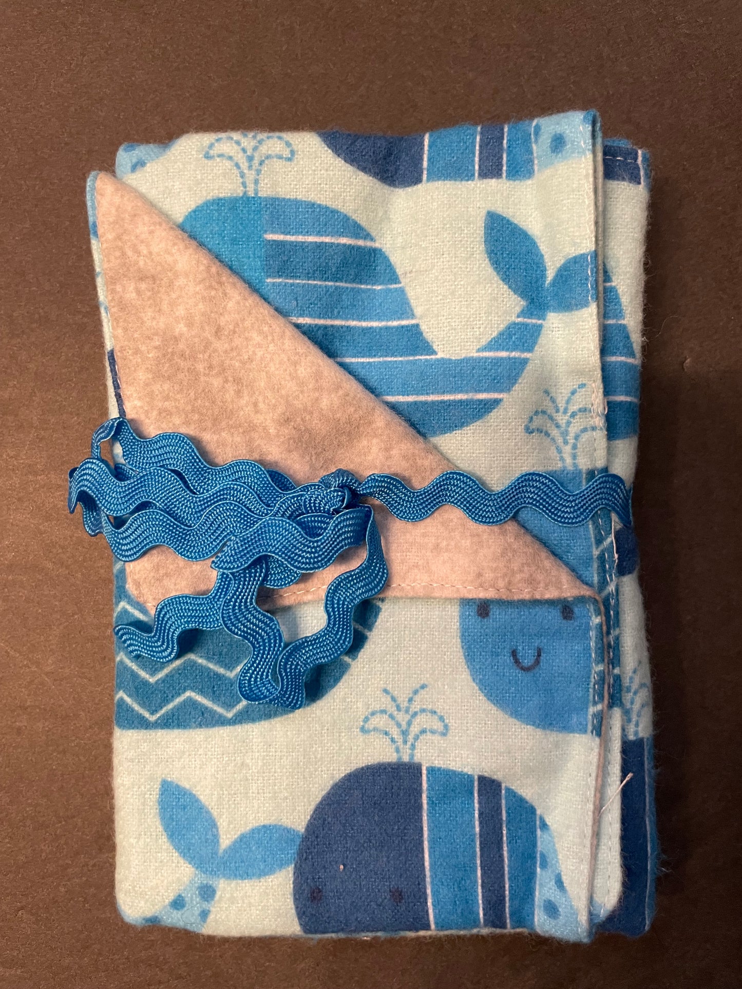 Blue Whale Baby Burp Rag