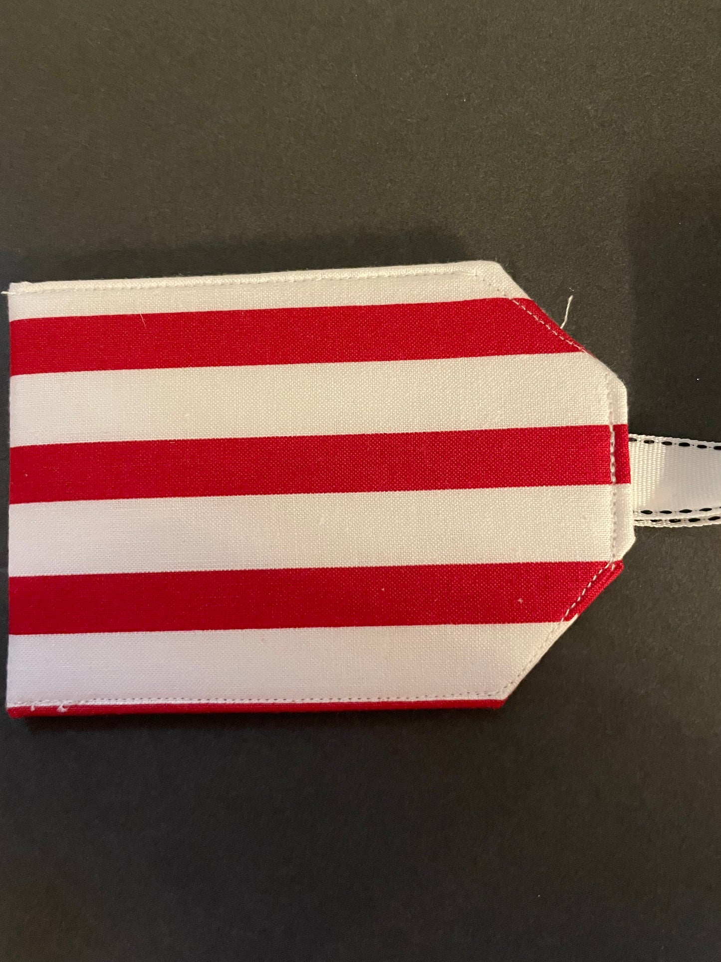 Red Striped Luggage Tag