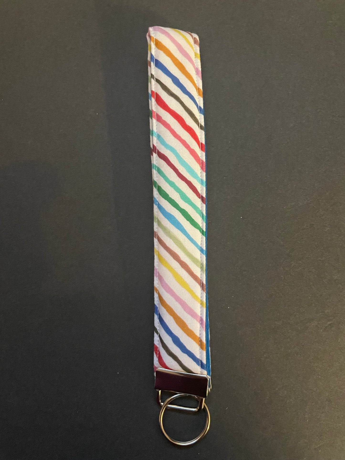 Rainbow Striped Wristlet