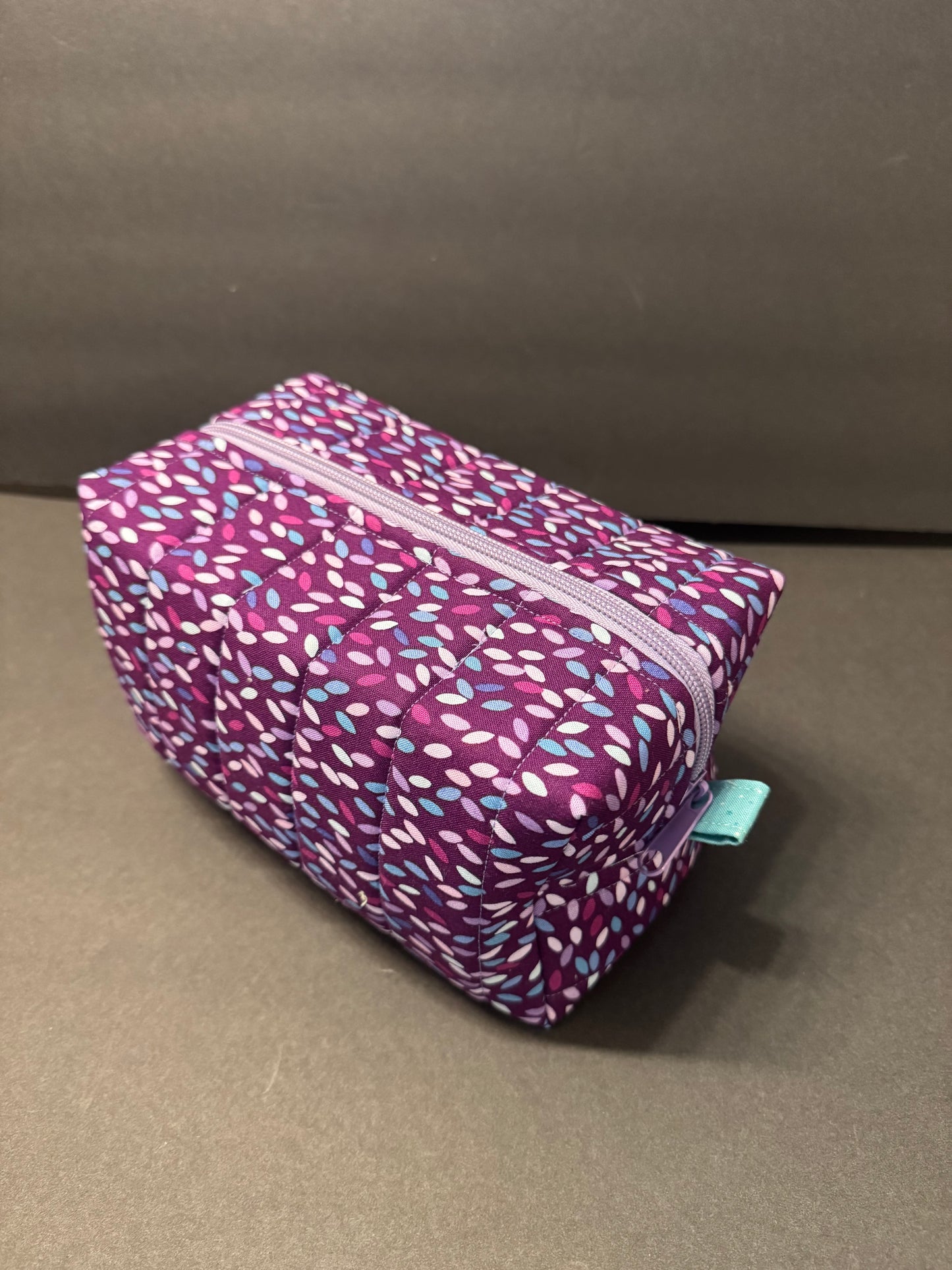 Purple Polka Dot Makeup Bag