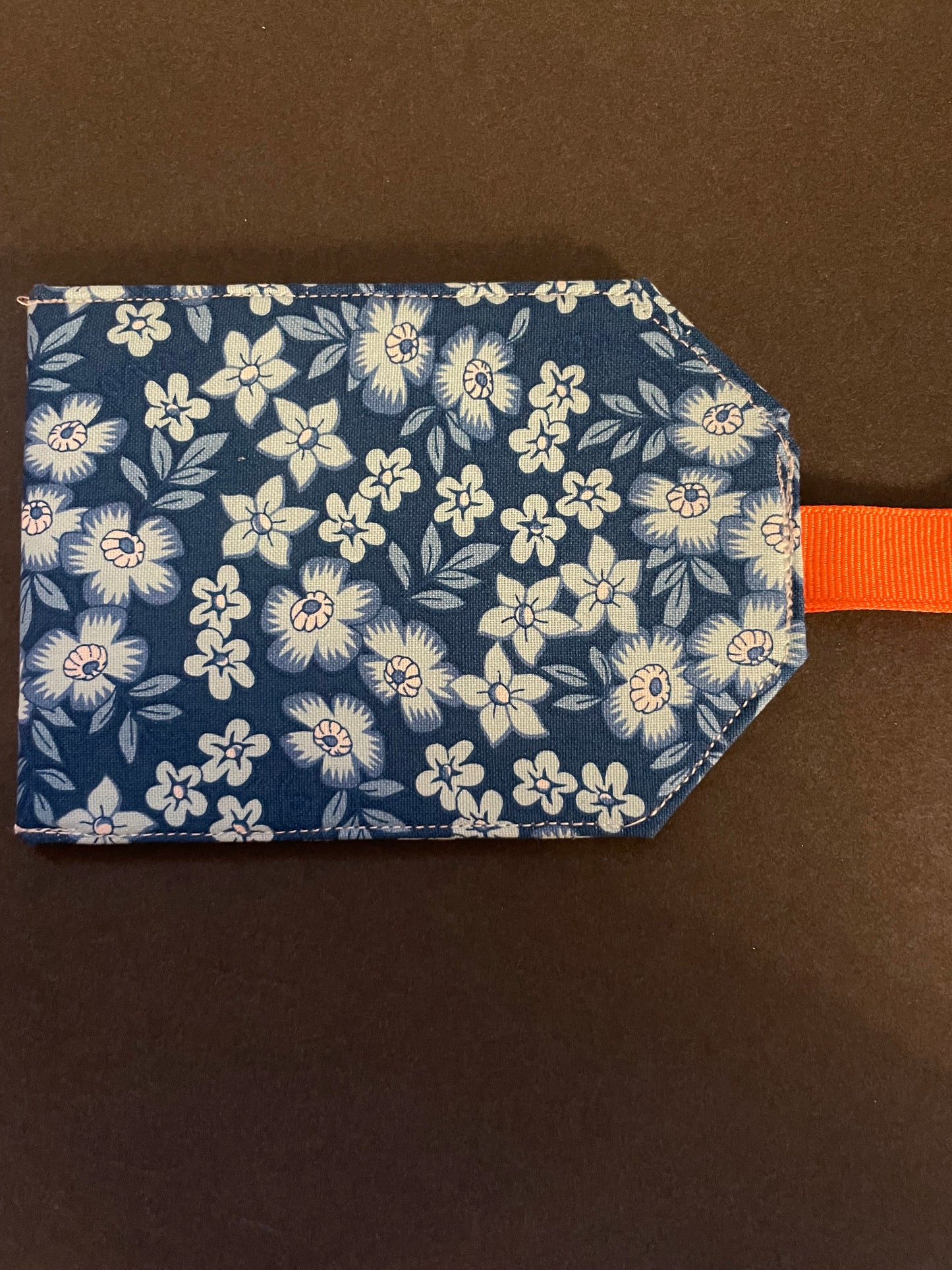 Blue Floral Luggage Tag