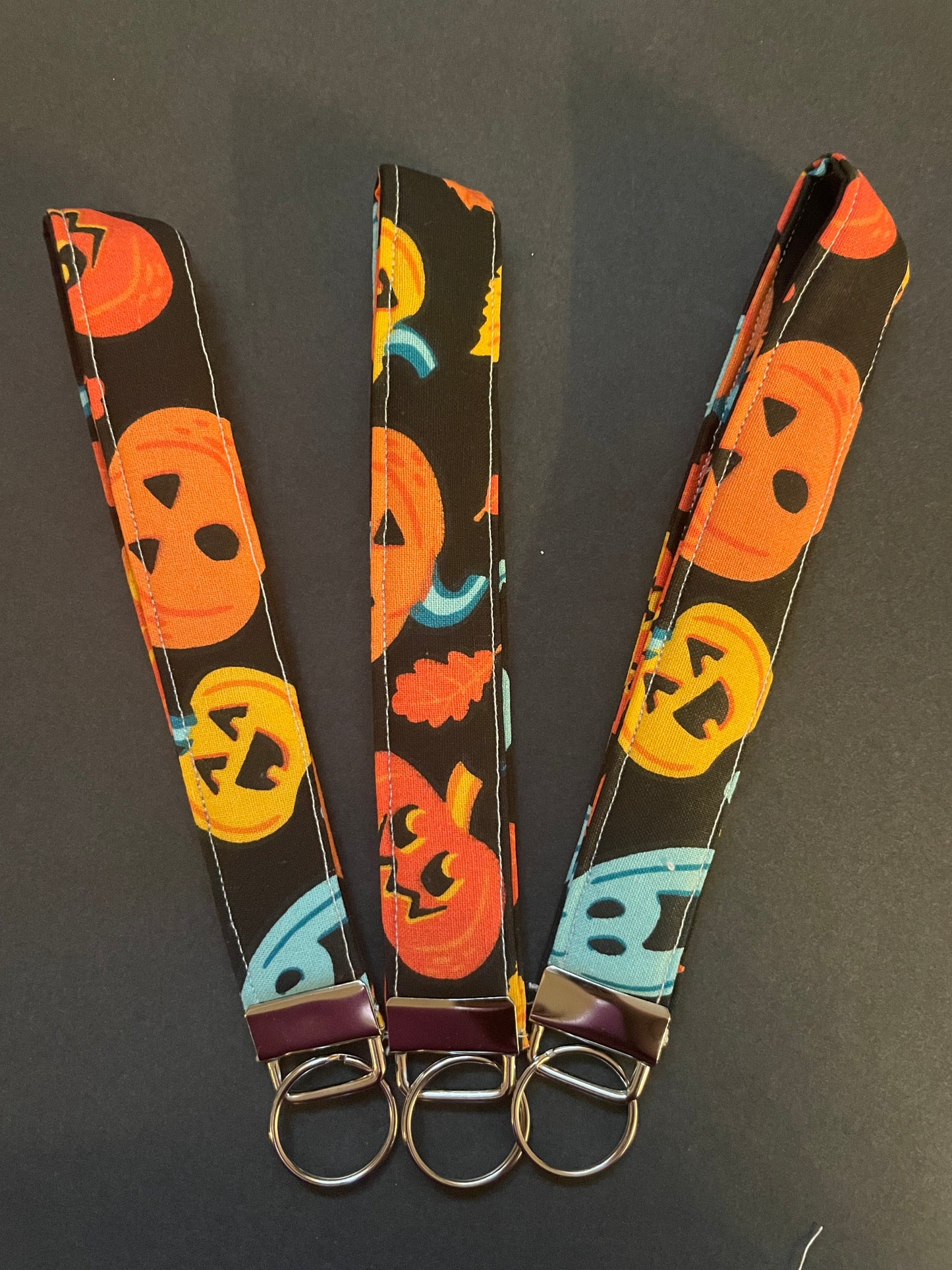 Orange Pumpkin Wristlet