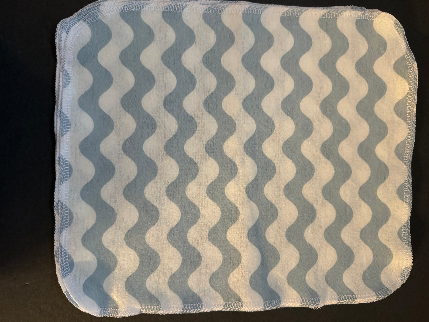 Blue and white striped paperless towels
