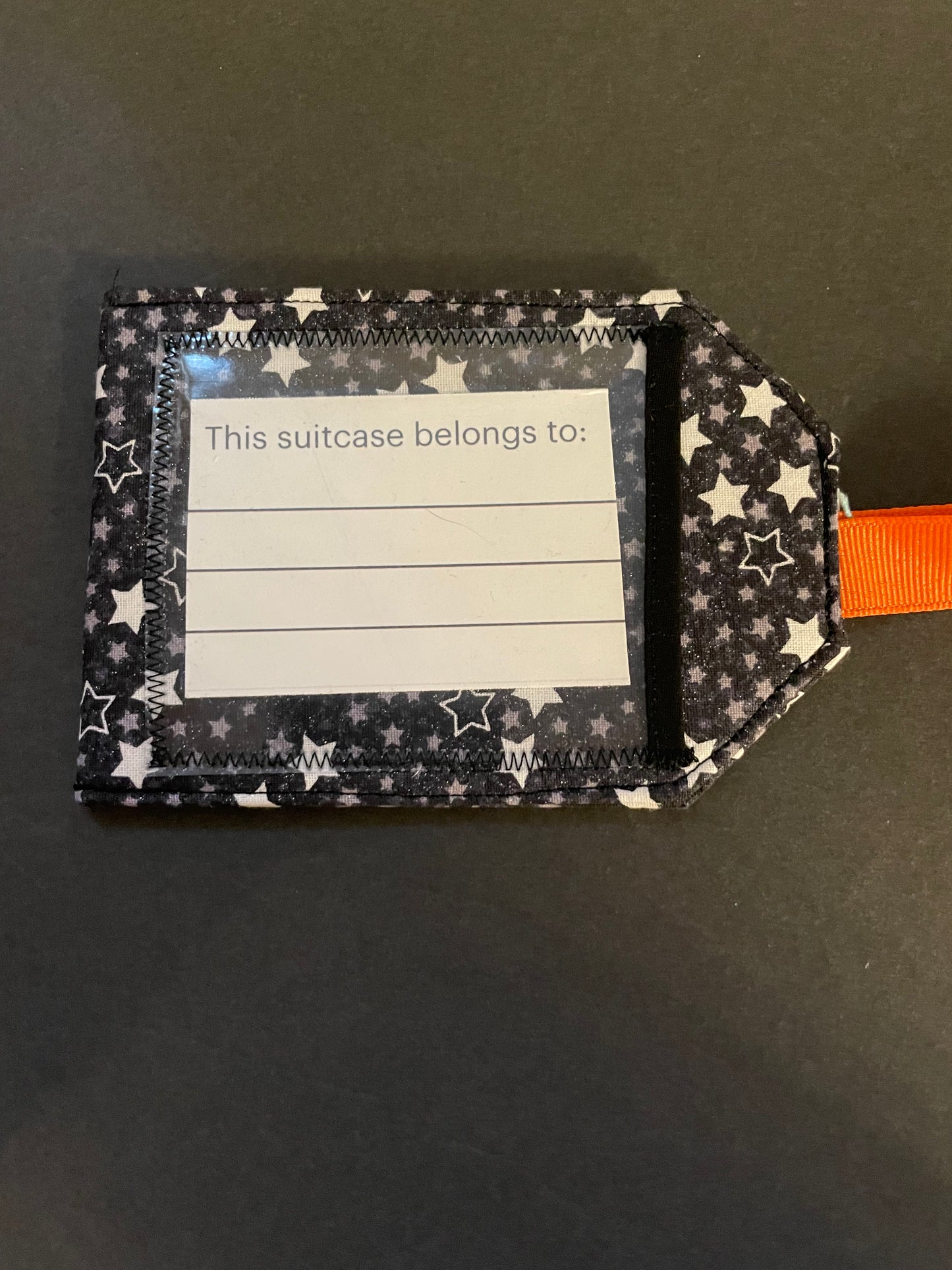 Black Starry Luggage Tag