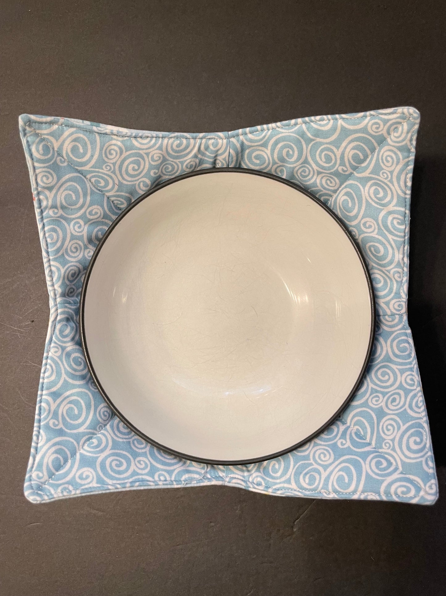 Blue and White Floral Bowl Cozy