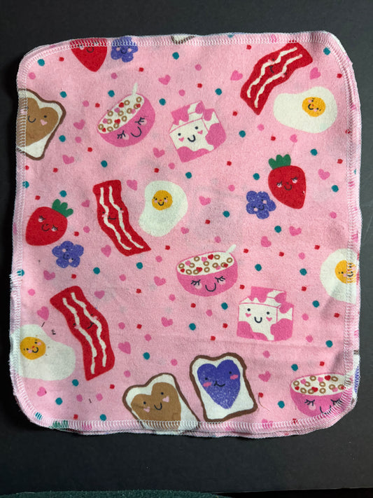 Breakfast - pink Reusable Towels