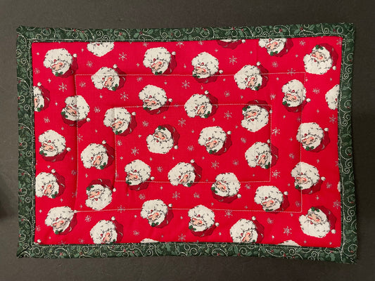 Santa and Holly Casserole Trivet