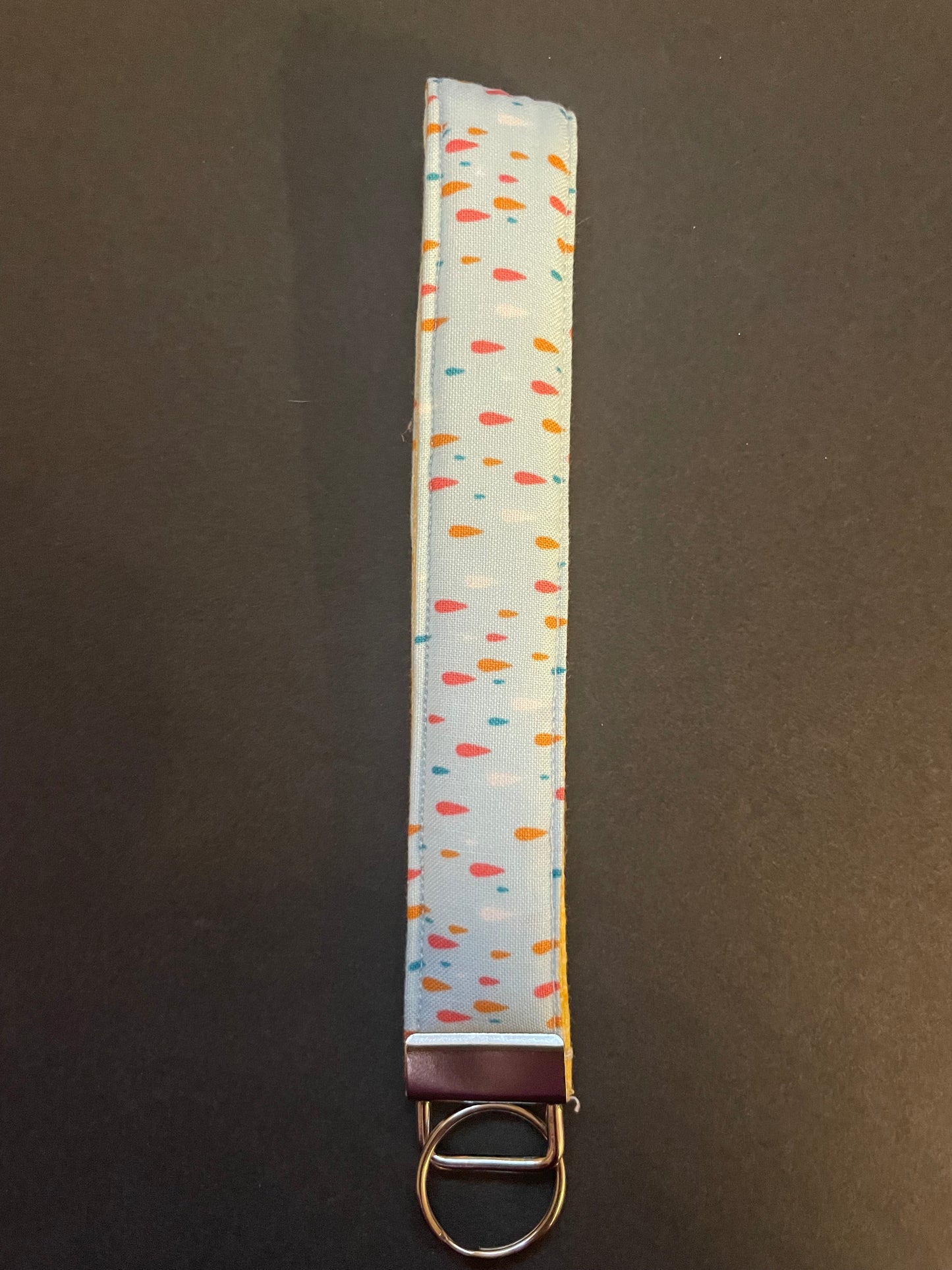 Light Blue Raindrop Wristlet
