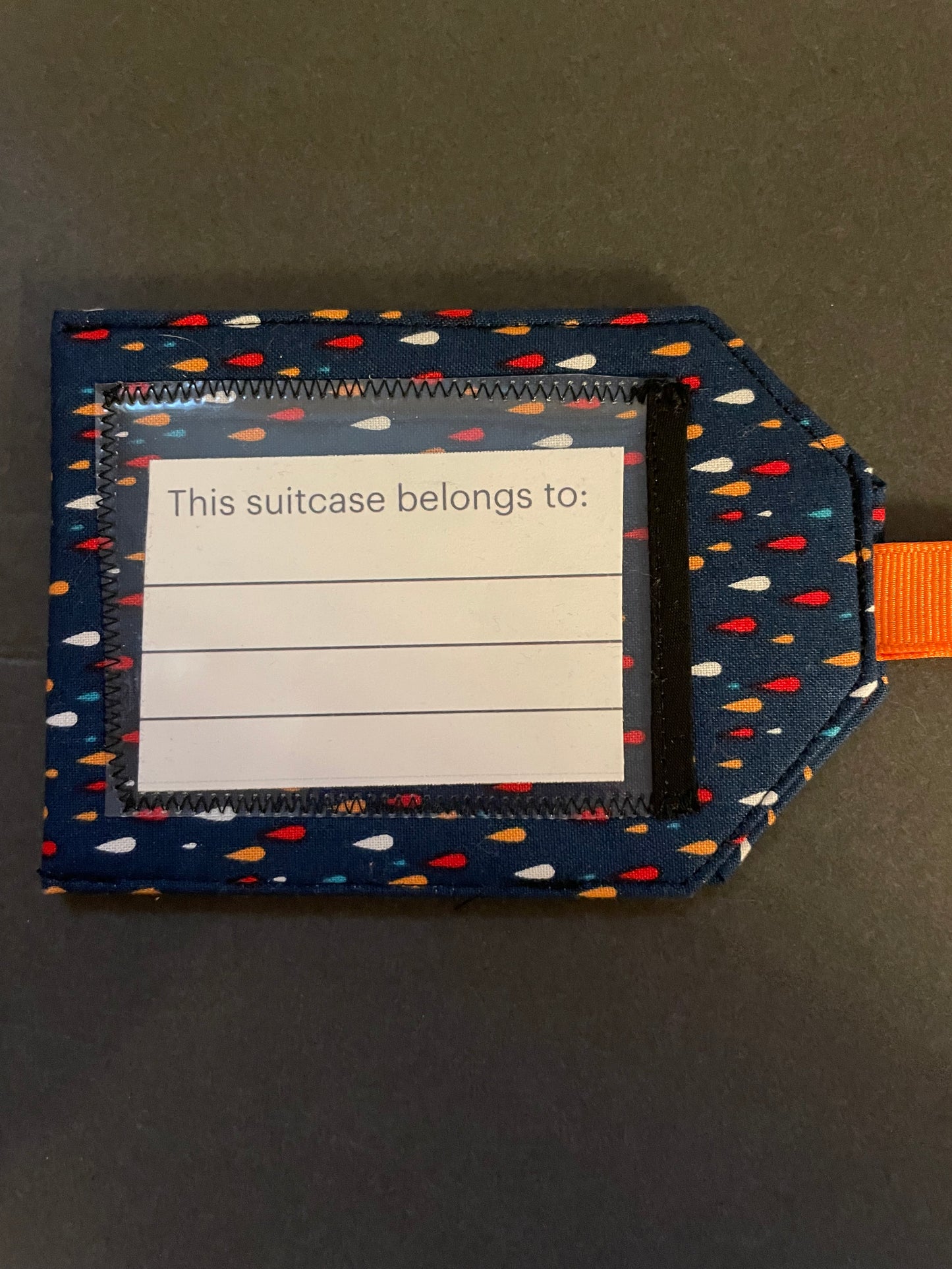 Blue Raindrop Luggage Tag
