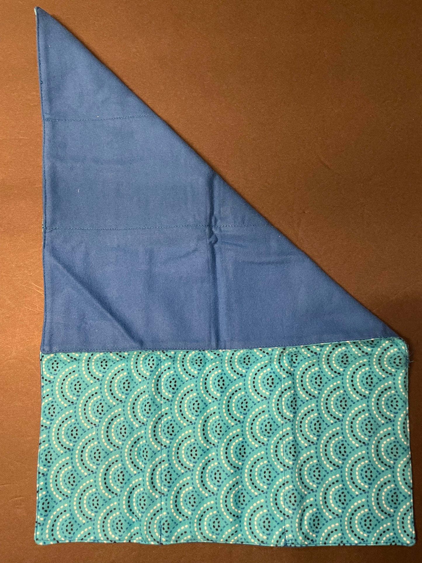 Blue Dotted Swirl Baby Burp Rag