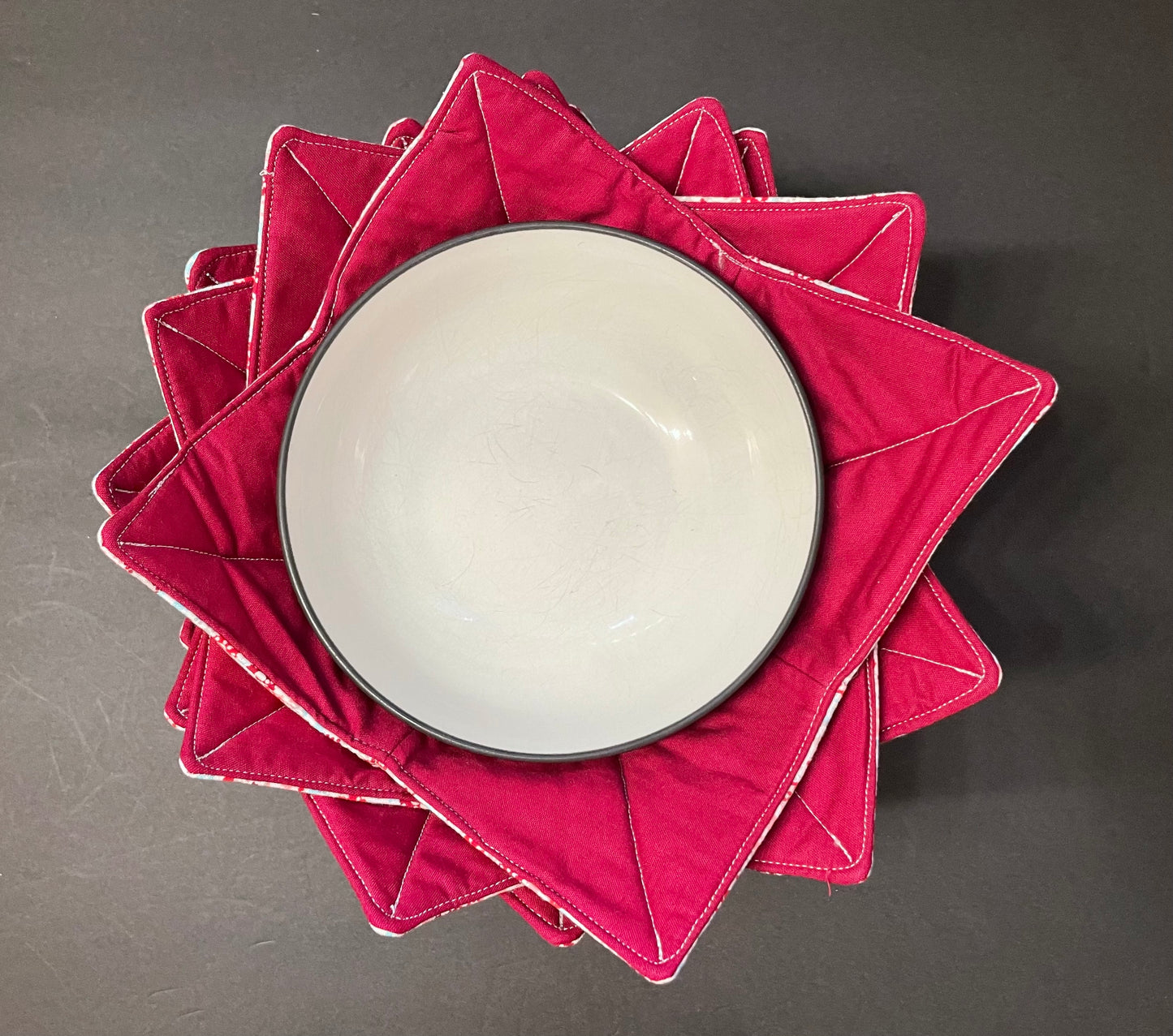 Dark Pink Floral Bowl Cozy
