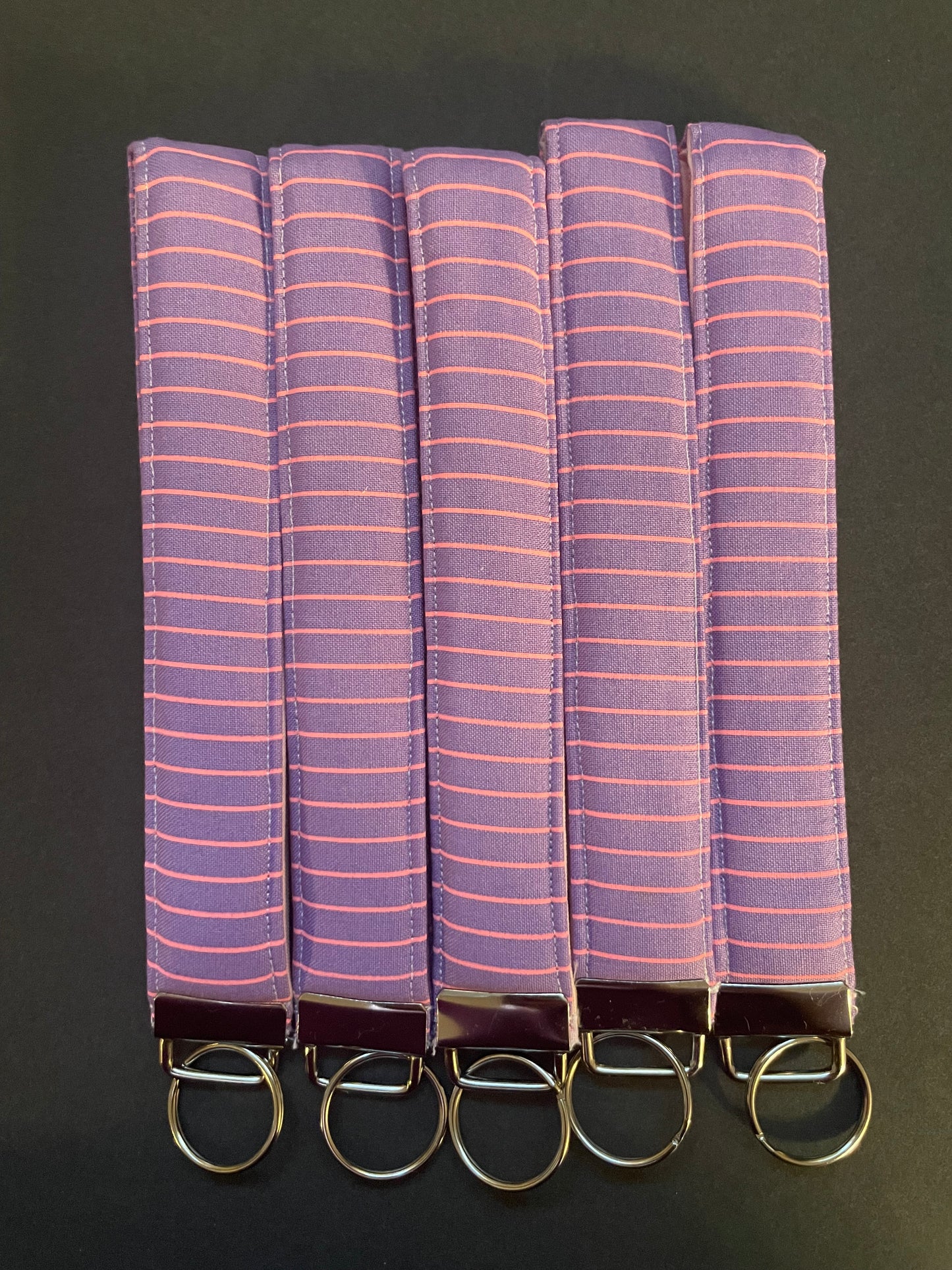 Pink and Purple Striped Wristlet