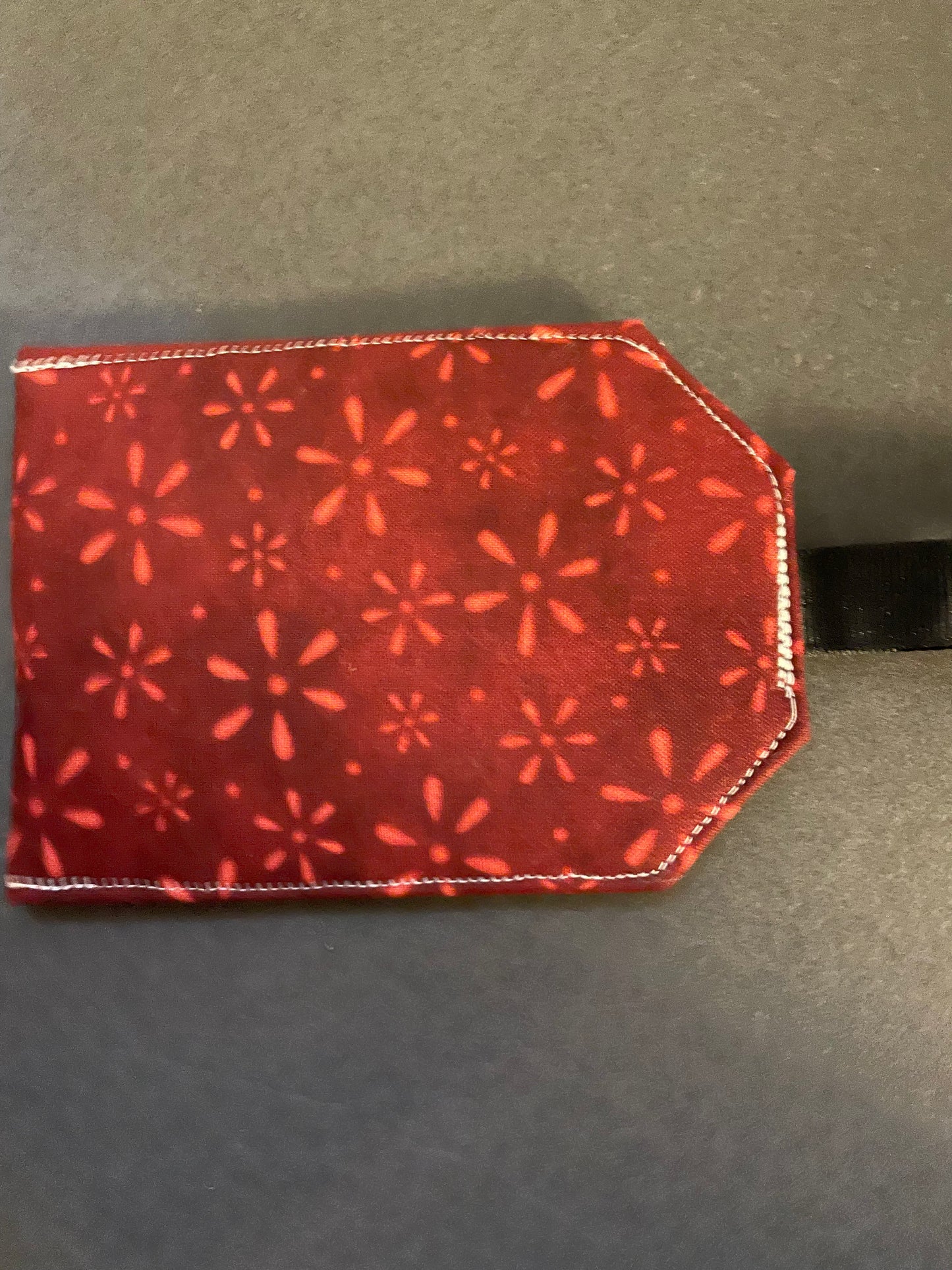 Red Flower Luggage Tag