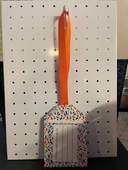 Rainbow Sprinkle Luggage Tag