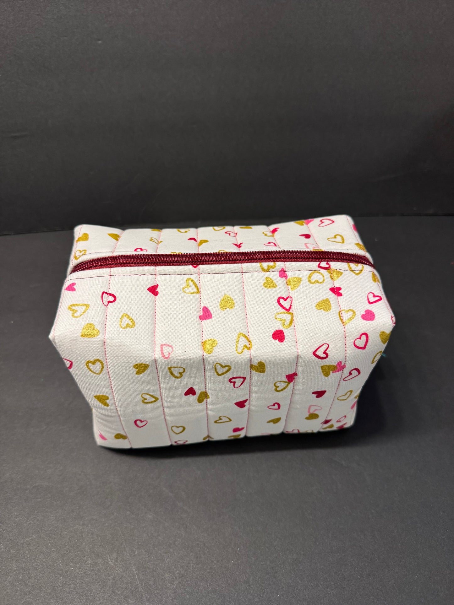 Pink and Gold Makeup Bag