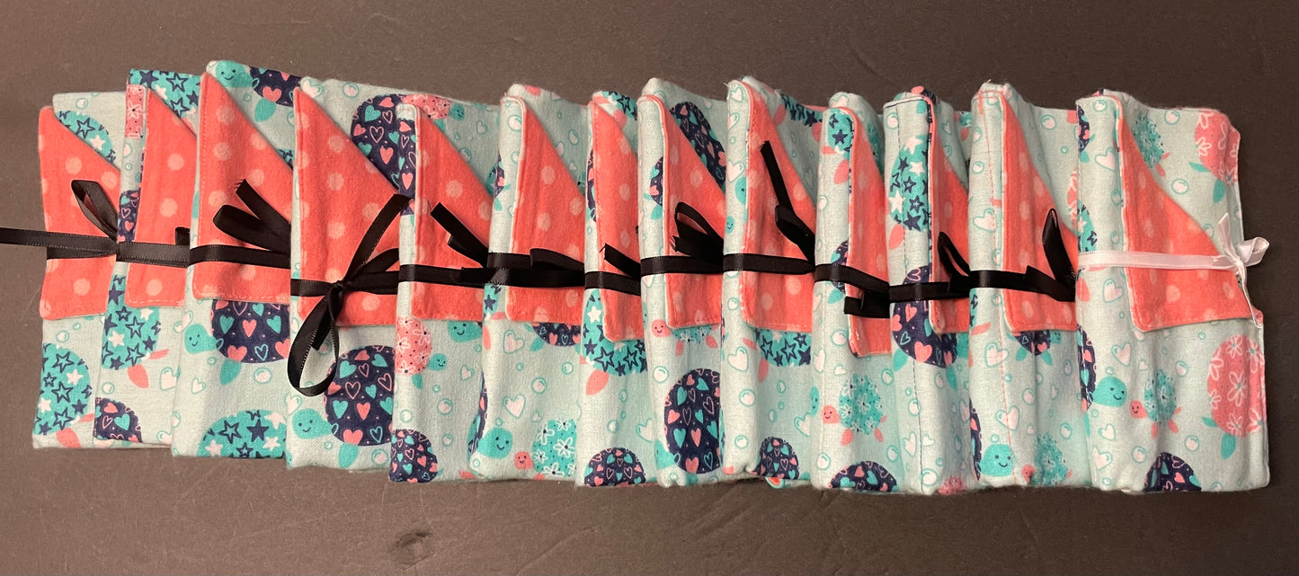 Melon Turtle Baby Burp Rag