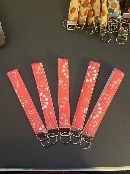 Pink Floral Wristlet
