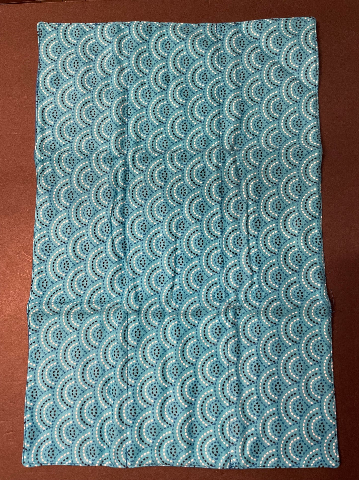 Blue Dotted Swirl Baby Burp Rag
