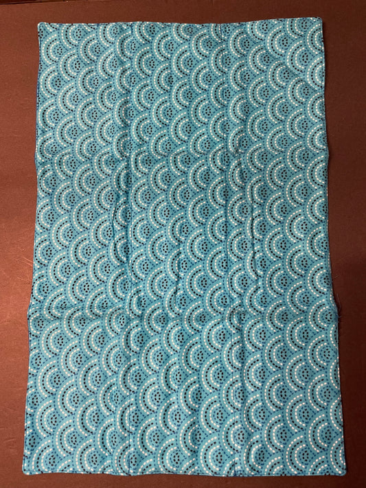 Blue Dotted Swirl Baby Burp Rag