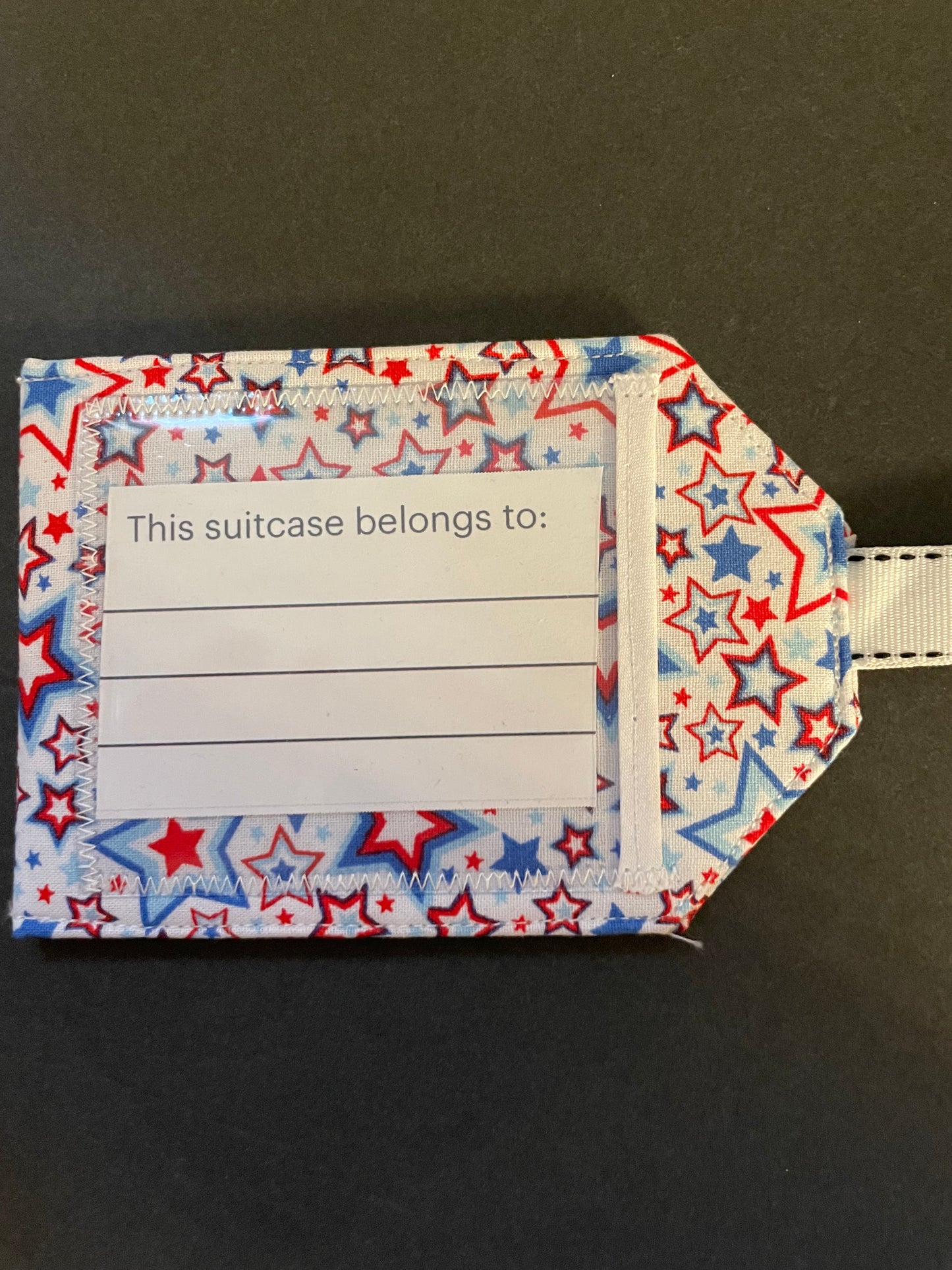Red, White and Blue Star Luggage Tag