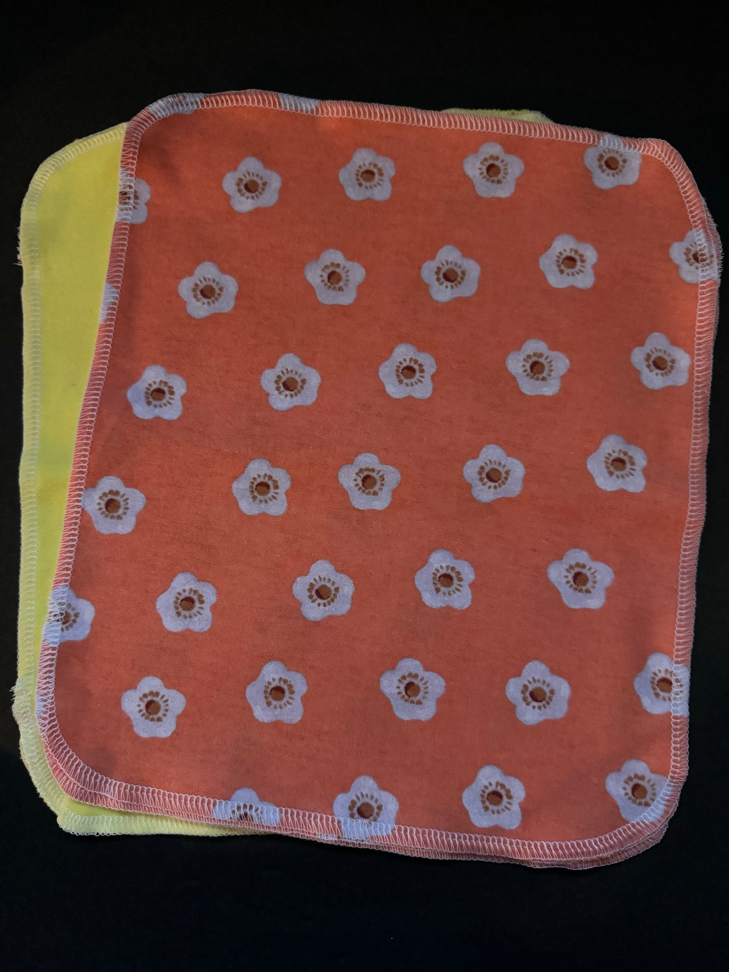 Orange Flower Reusable Towel