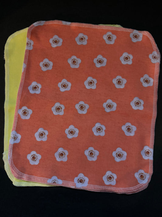 Orange Flower Reusable Towel